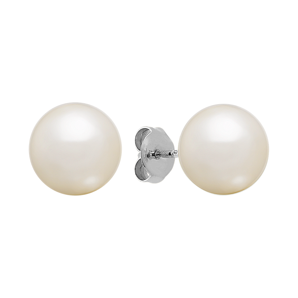 9mm Cultured Freshwater Pearl Solitaire Earrings