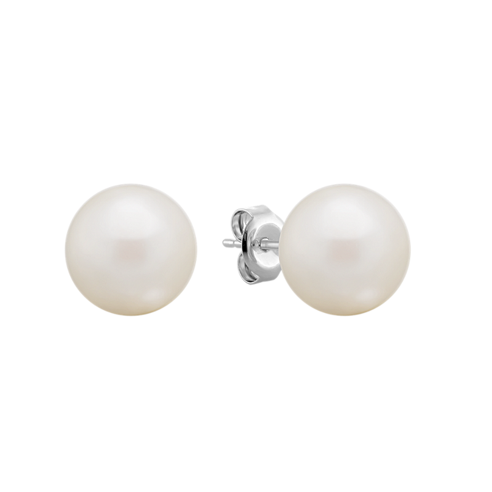 9mm South Sea Cultured Pearl Solitaire Earrings