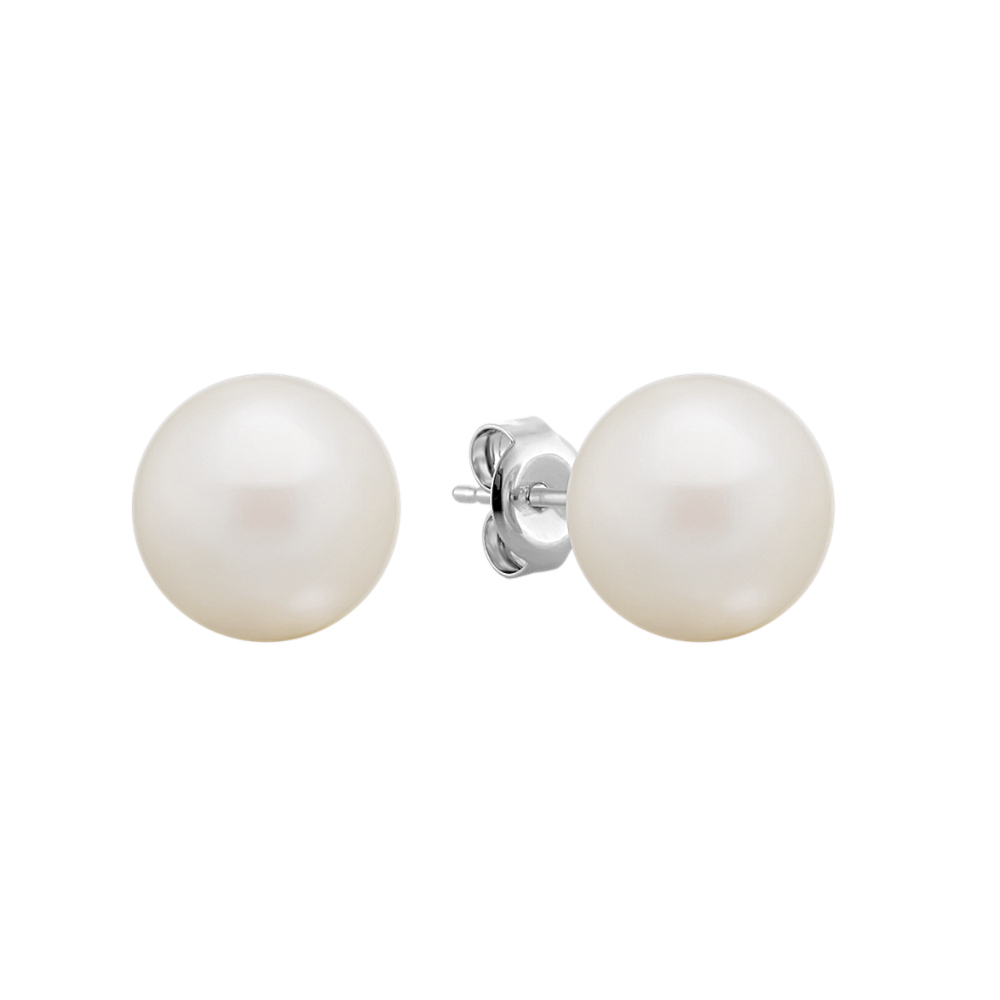 9mm Cultured South Sea Pearl Solitaire Earrings | Shane Co.