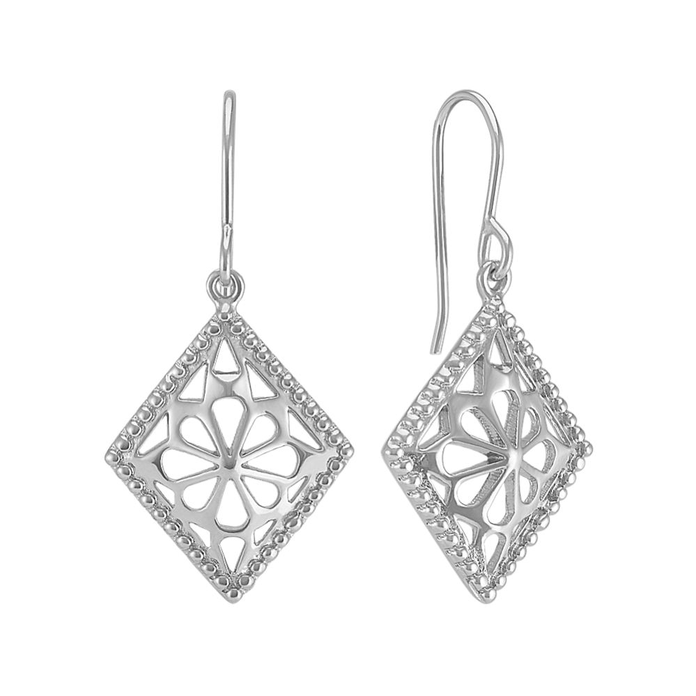 Abstract Compass Earrings in Sterling Silver