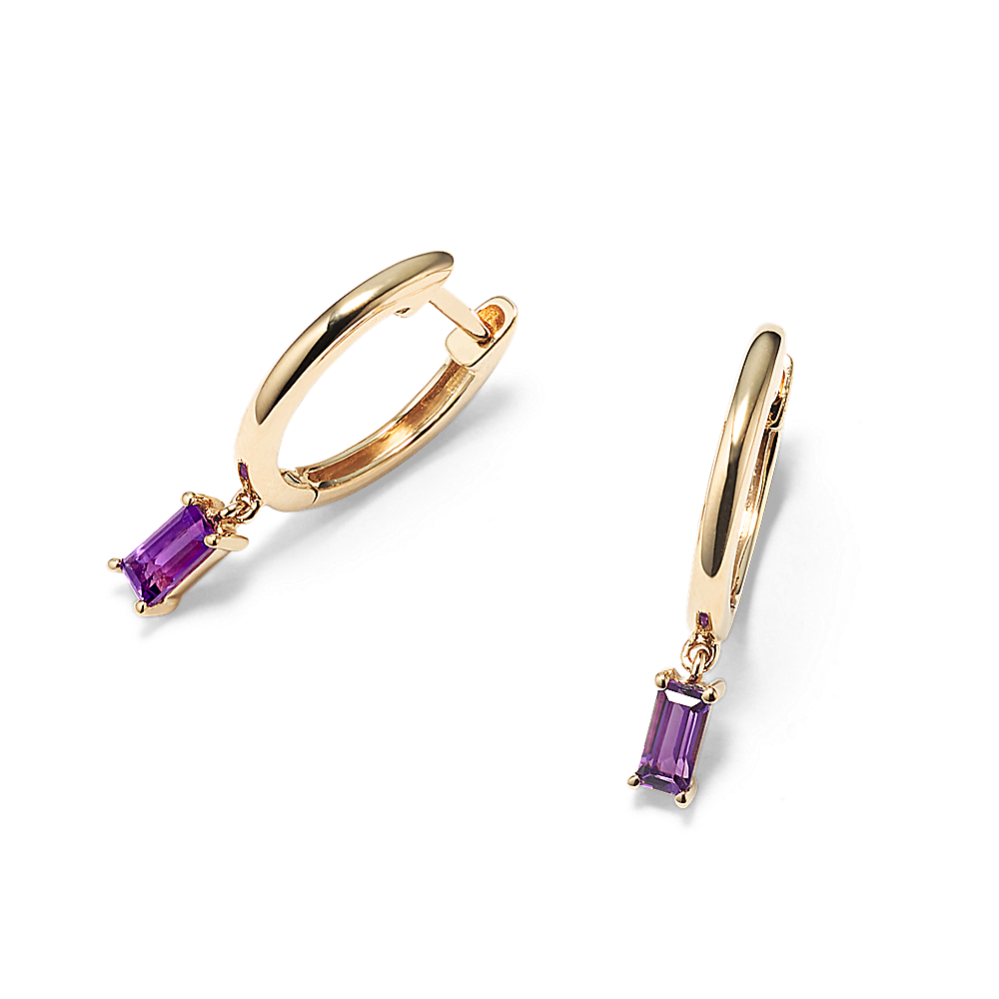 Ravello Amethyst Drop Hoops