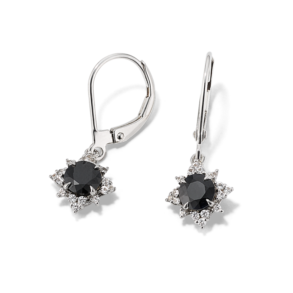 Equinox Black & White Sapphire Earrings