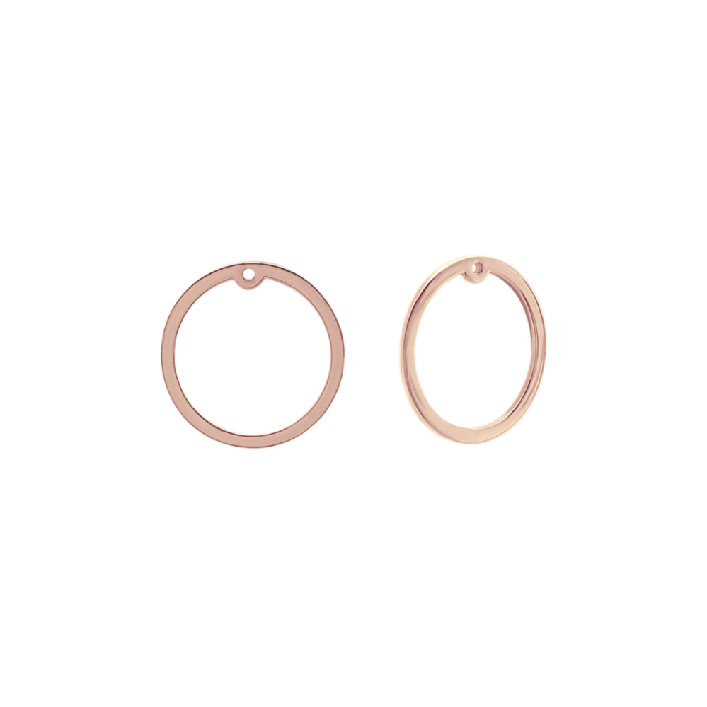 Circle Earring Jackets in 14k Rose Gold