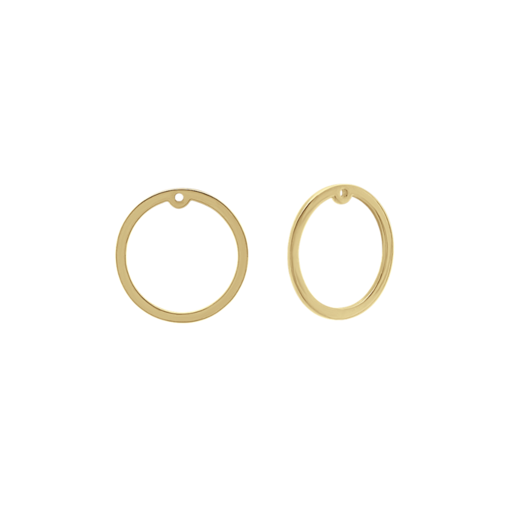 Circle Earring Jackets in 14k Yellow Gold