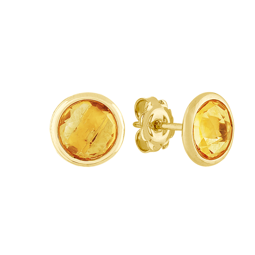 Citrine Earrings in 14k Yellow Gold