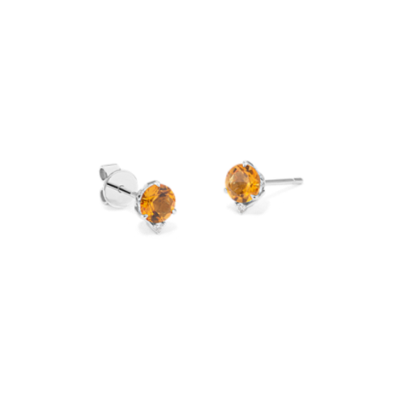 Bondi Citrine & Diamond Studs