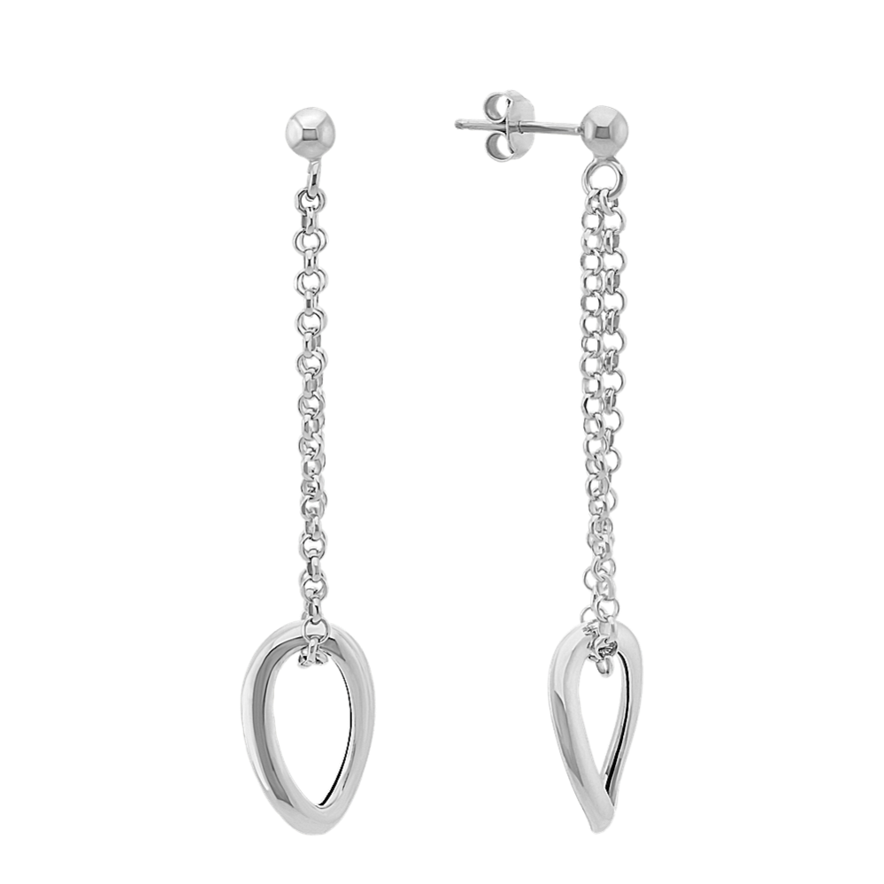 Contemporary Dangle Earrings in Sterling Silver