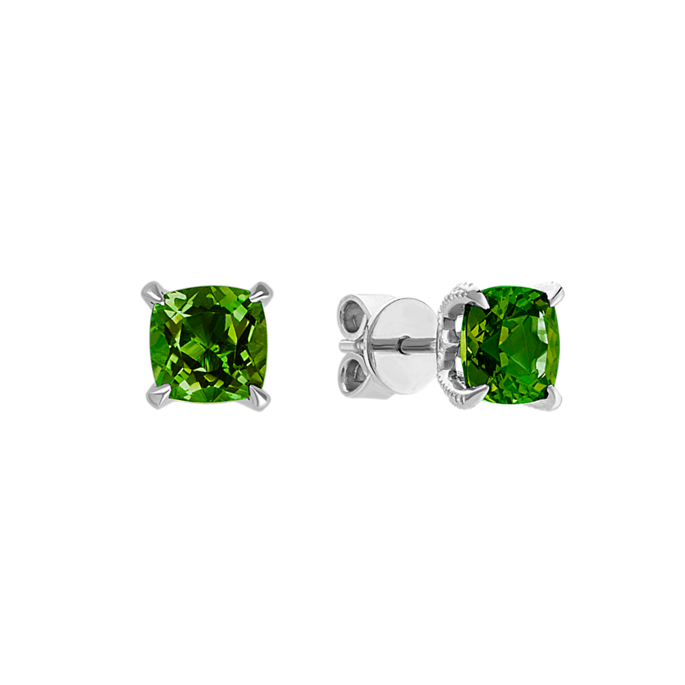 Cushion Cut Chrome Diopside Earrings | Shane Co.