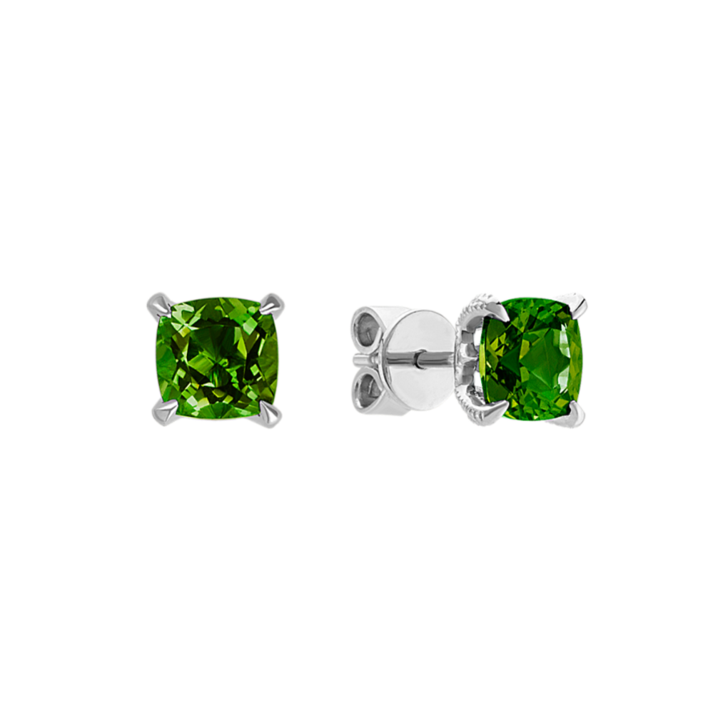 Vida Chrome Diopside Studs in Sterling Silver