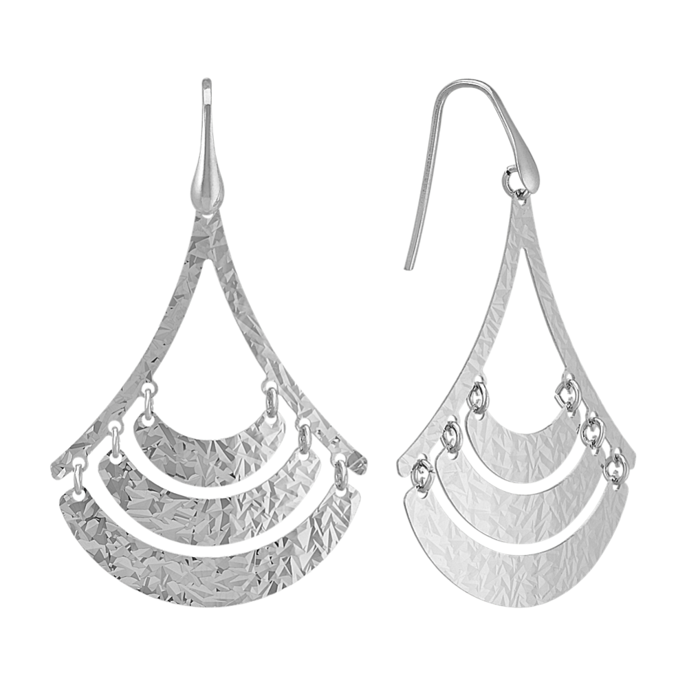 Cutout Dangle Earrings in Sterling Silver