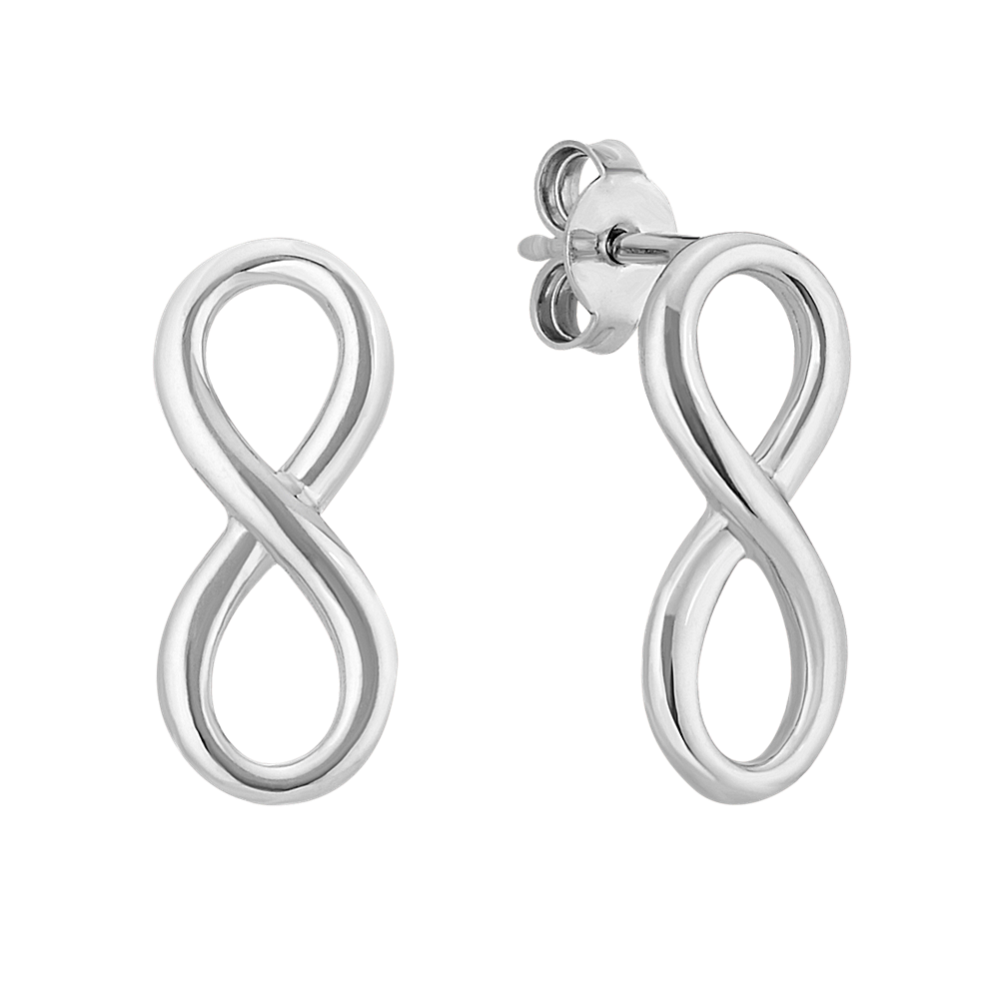 Dainty Infinity Earrings in Sterling Silver