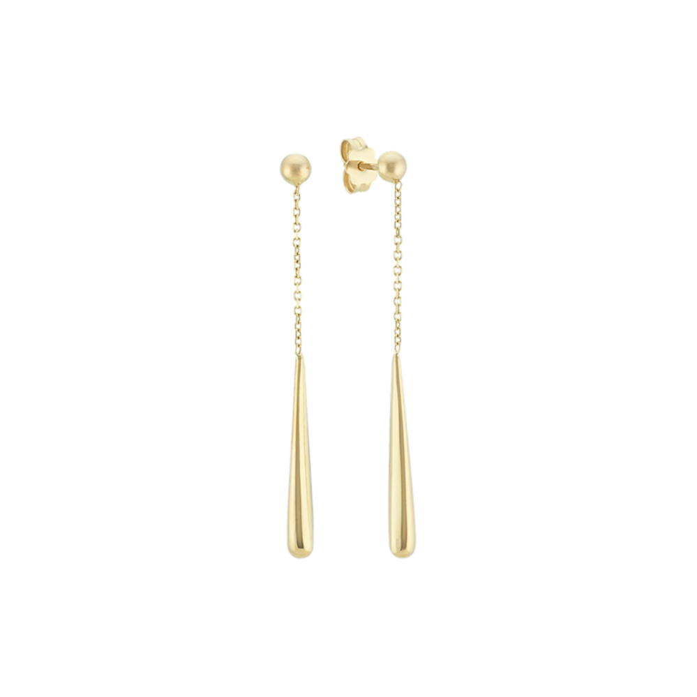 14k yellow store gold drop earrings