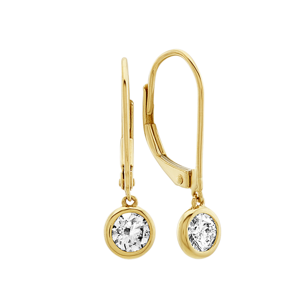 Diamond Dangle Earrings 14k Yellow Gold