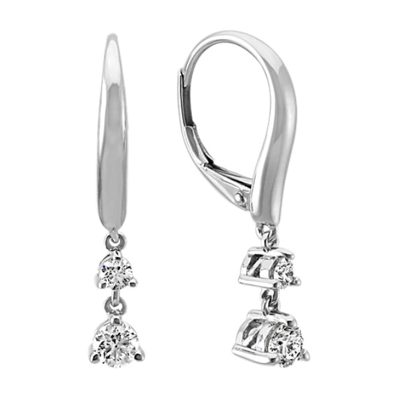 Diamond Dangle Leverback Earrings Shane Co.
