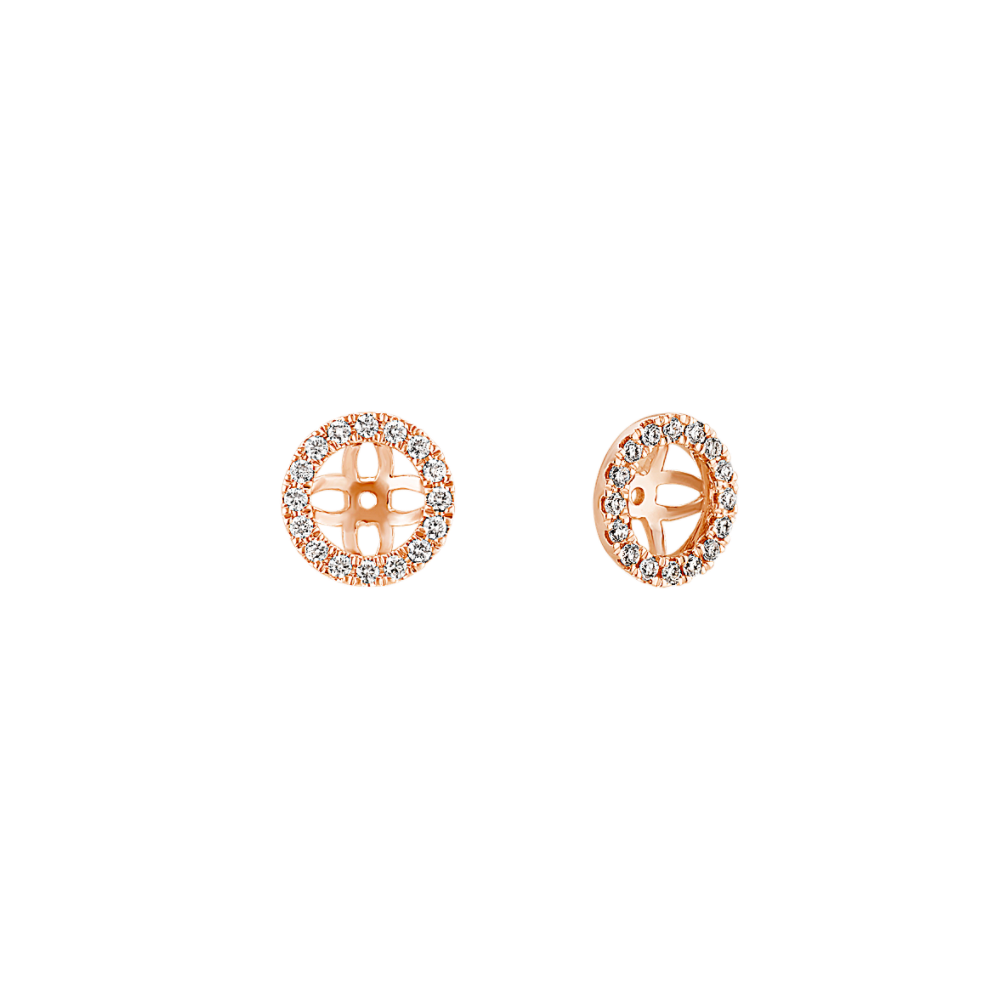 Electric Spark Zig Zag Diamond Earrings in 14K Rose Gold