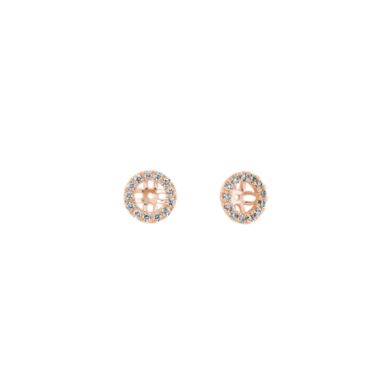 Diamond Earring Jackets in 14k Rose Gold