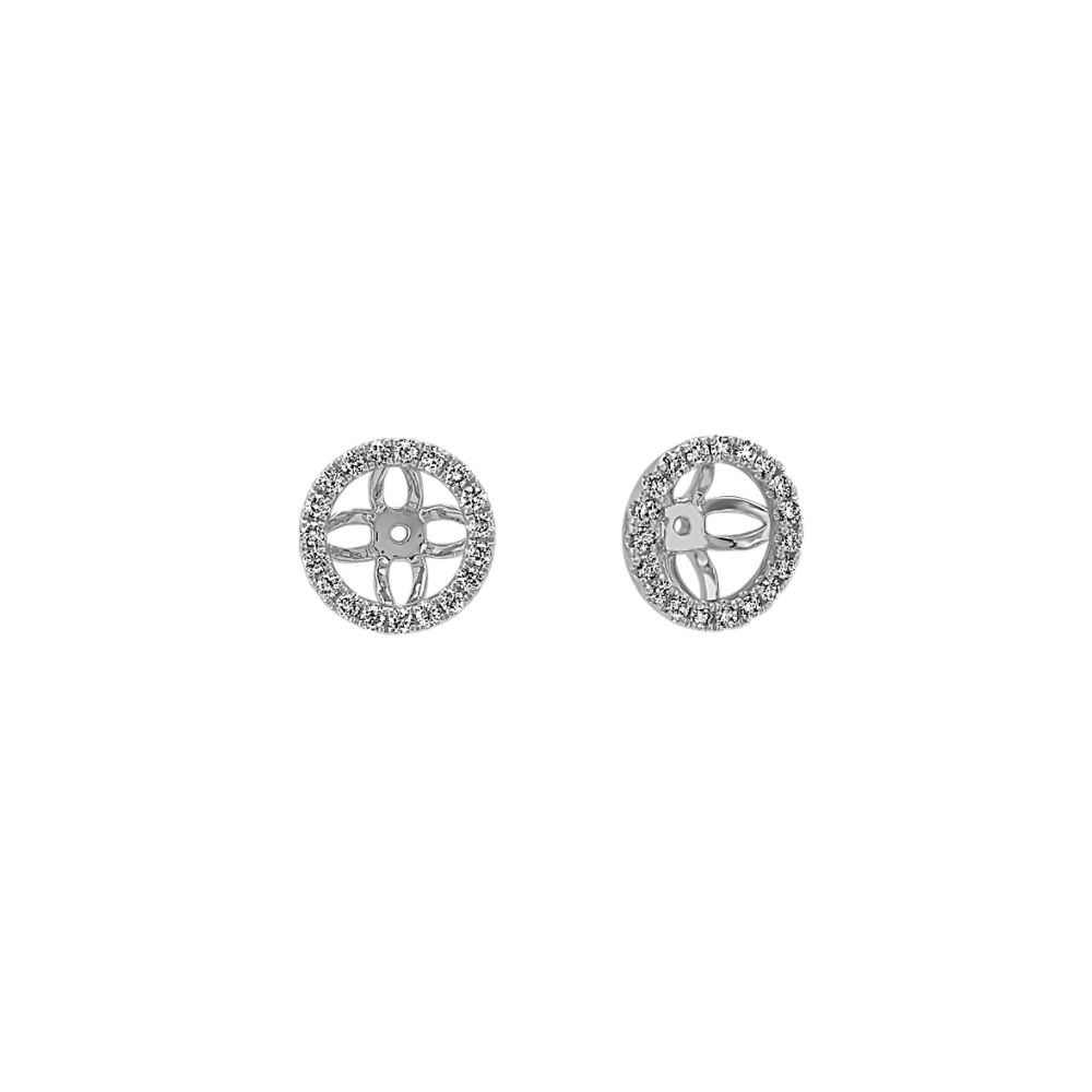 Natural Diamond Earring Jackets in 14k White Gold