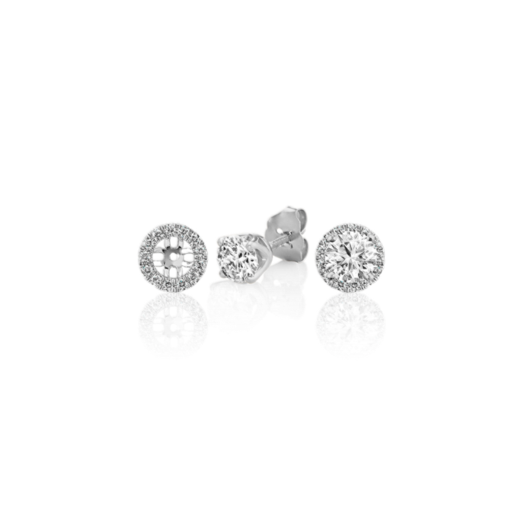 Diamond earring jackets hot sale for diamond studs