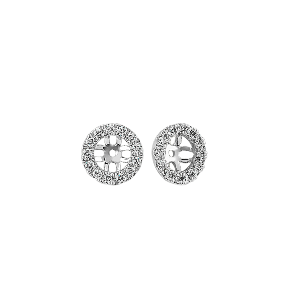 Diamond Earring Jackets in 14k White Gold | Shane Co.