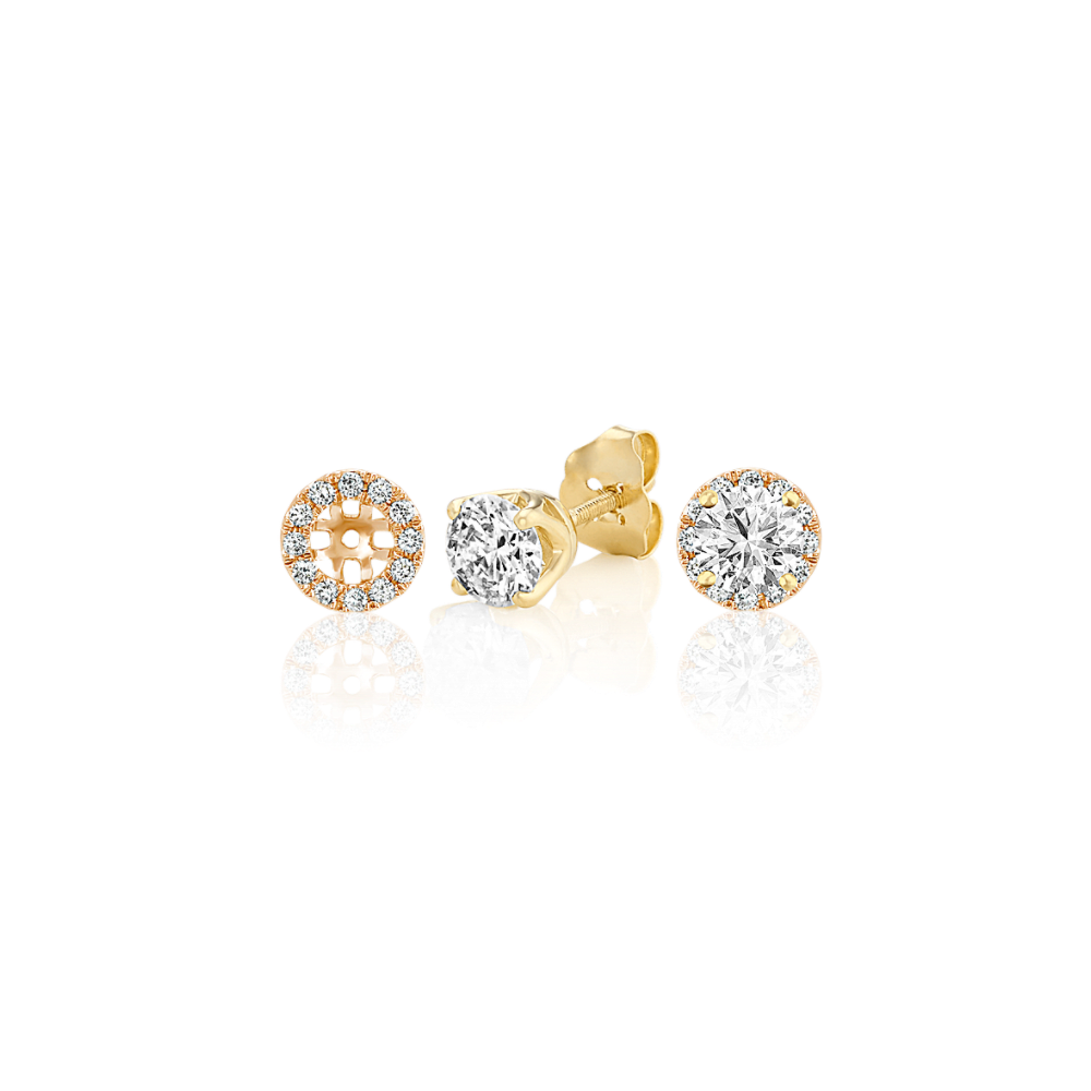 Diamond Earring Jackets in 14k Yellow Gold