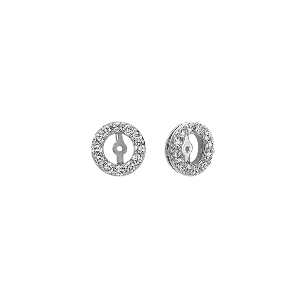 Natural Diamond Earring Jackets in White Gold