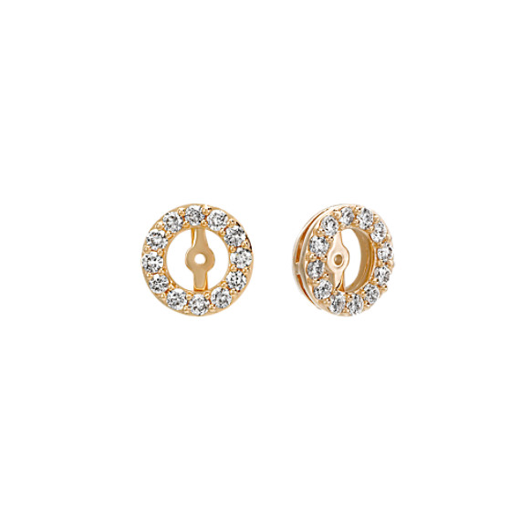 Diamond Earring Jackets In Yellow Gold Diamond Earring Jackets In Yellow Gold