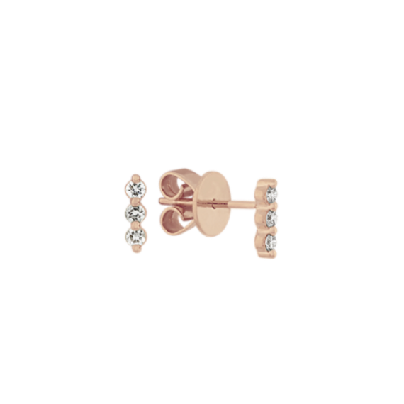 Diamond Earrings in 14K Rose Gold