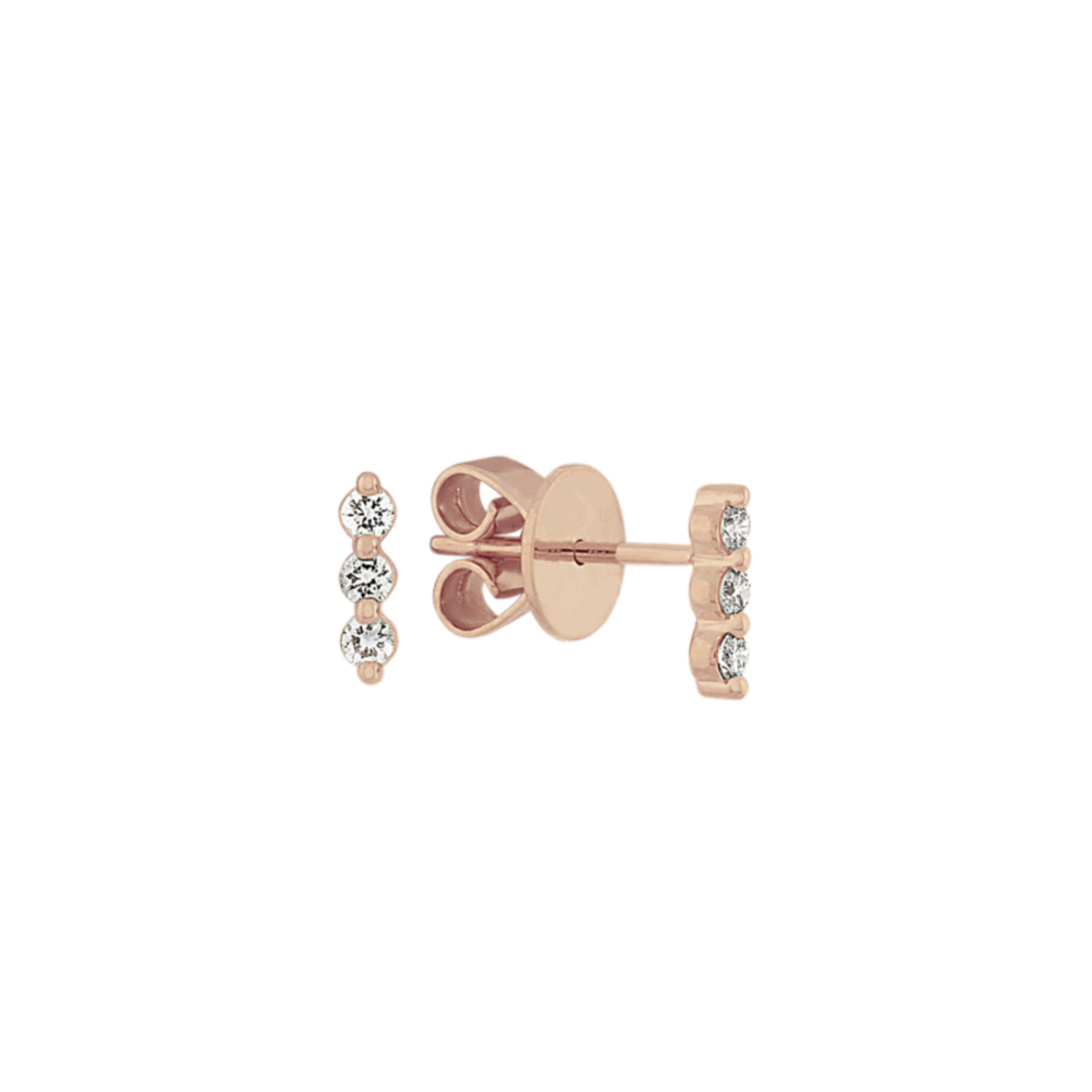 Diamond Earrings in 14K Rose Gold