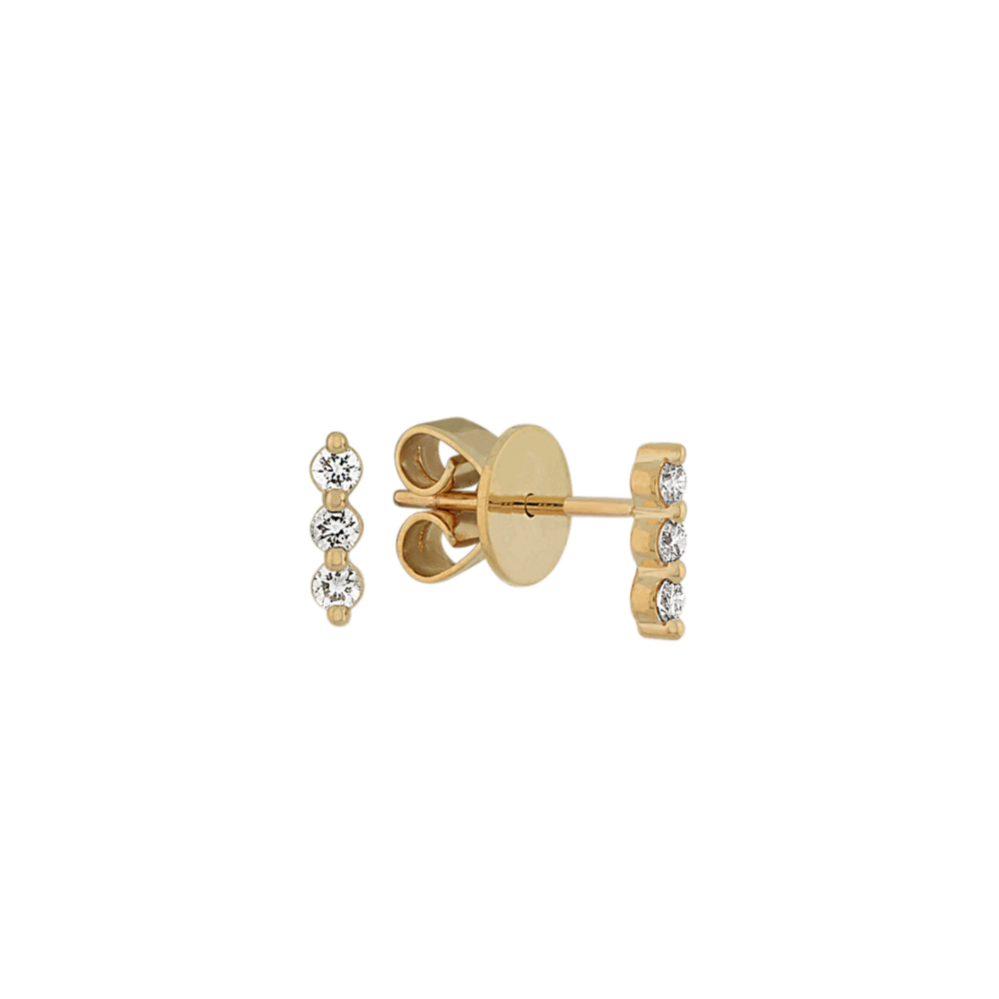 Diamond Earrings in 14K Yellow Gold