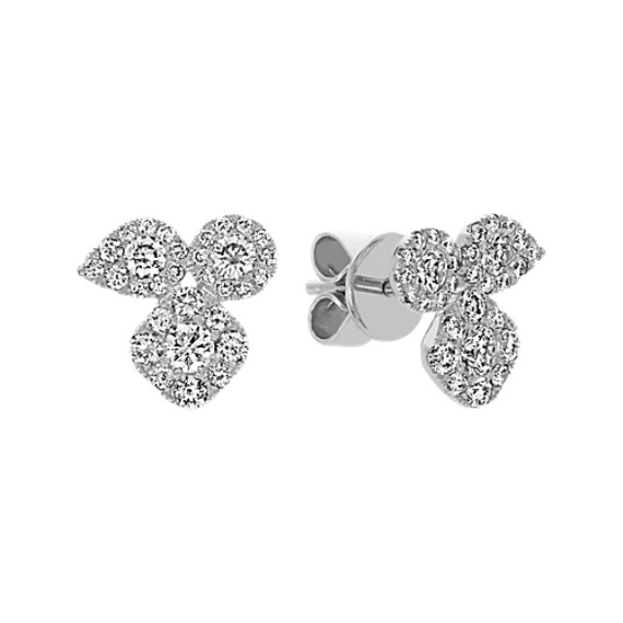 Diamond Earrings In 14k White Gold Shane Co Diamond Earrings In 14k White Gold