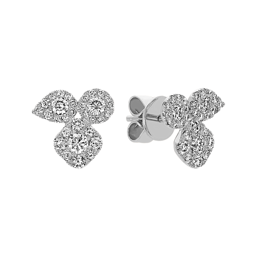 Diamond Earrings in 14k White Gold
