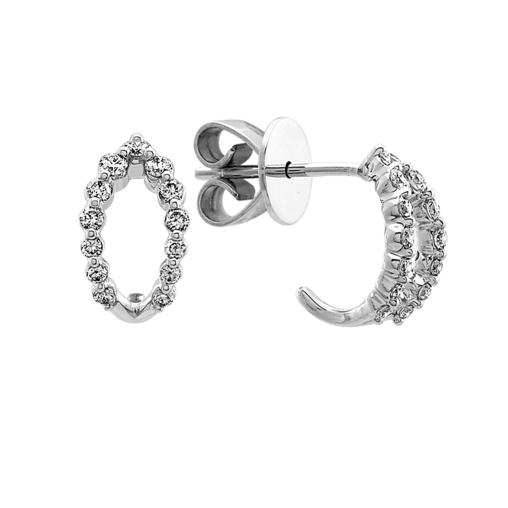 Diamond Earrings in 14k White Gold