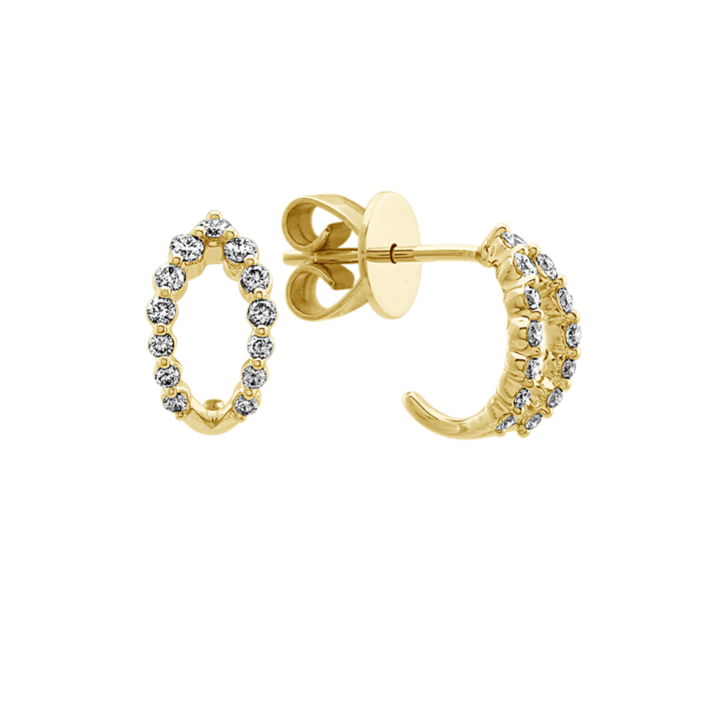 Diamond Earrings in 14k Yellow Gold