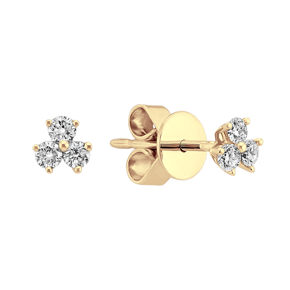 Diamond Earrings in 14k Yellow Gold