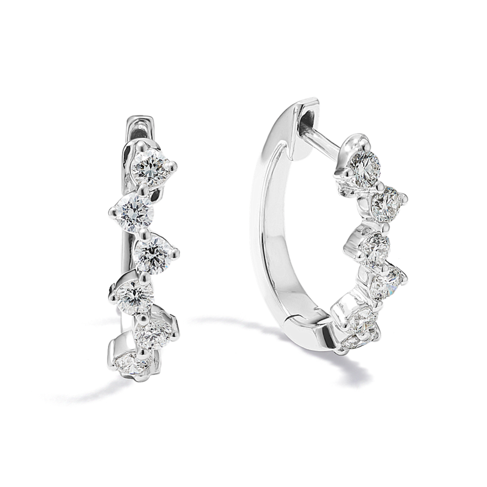 Meandering Diamond Hoops 0.50 tcw