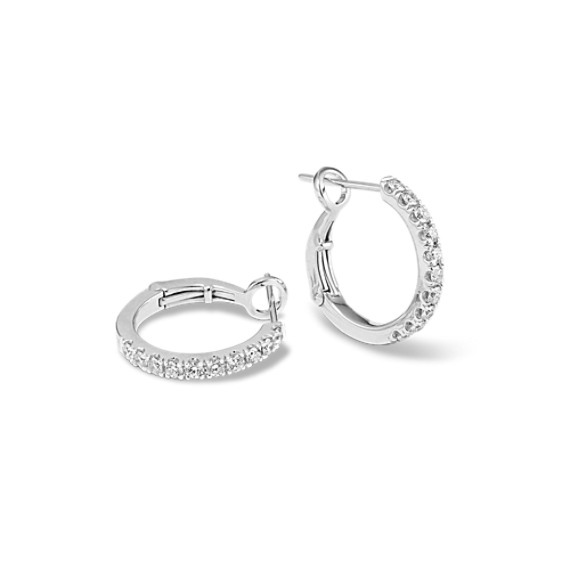 shane co diamond hoop earrings