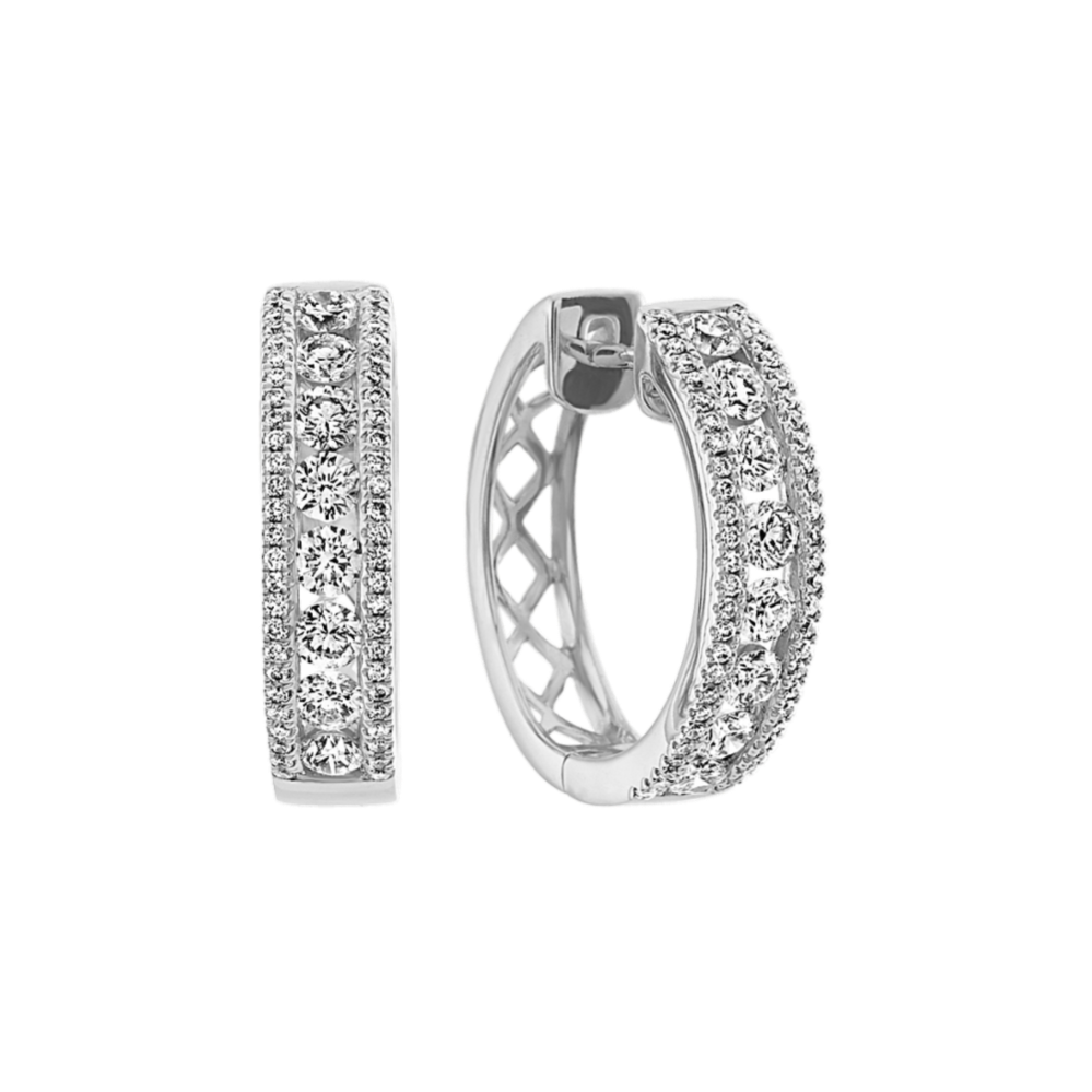 Triple-Row Diamond Hoops 1.50 tcw