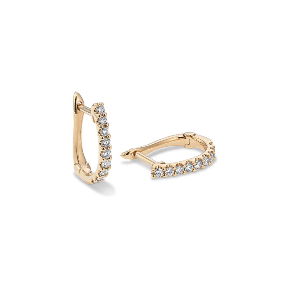 0.25 tcw Diamond Pave Oval Hoops