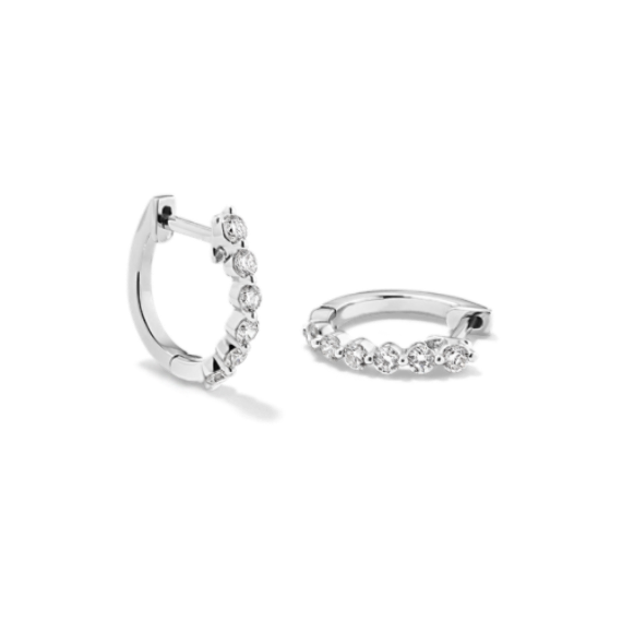 Terra 0.25 tcw Diamond Oval Huggie Hoops