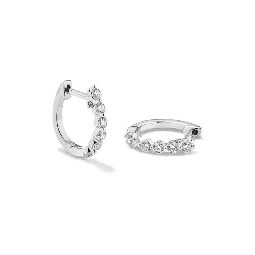 Terra 0.25 tcw Diamond Oval Huggie Hoops