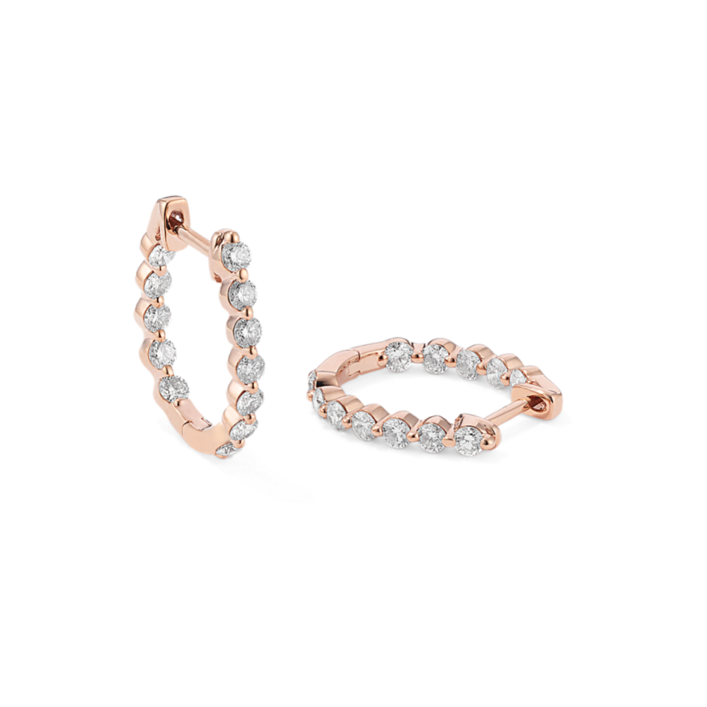 Terra Inside-Out 0.70 tcw Diamond Oval Hoops