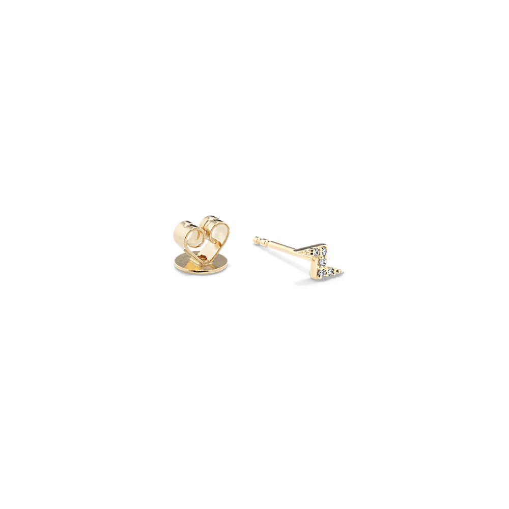 Diamond Lightning Bolt One Single Earring | Shane Co.