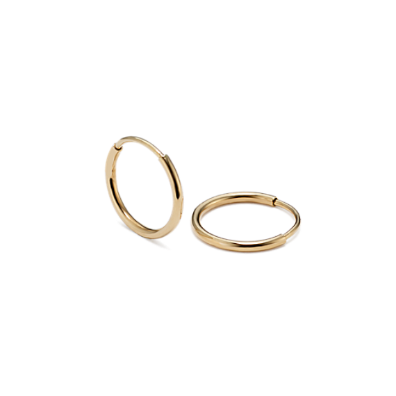 Cari 14K Yellow Gold Endless Huggie Hoops