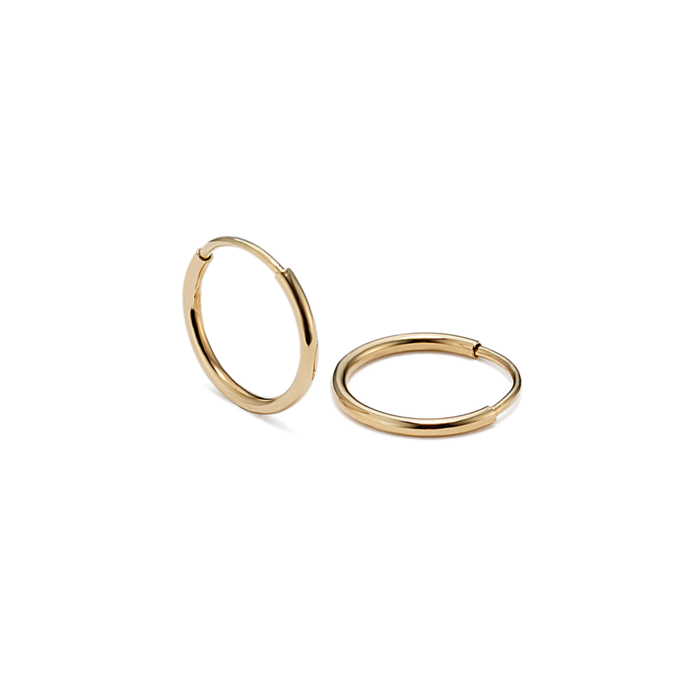 Cari 14K Yellow Gold Endless Huggie Hoops