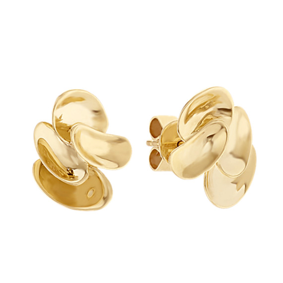 Free-Form Earrings in 14k Yellow Gold
