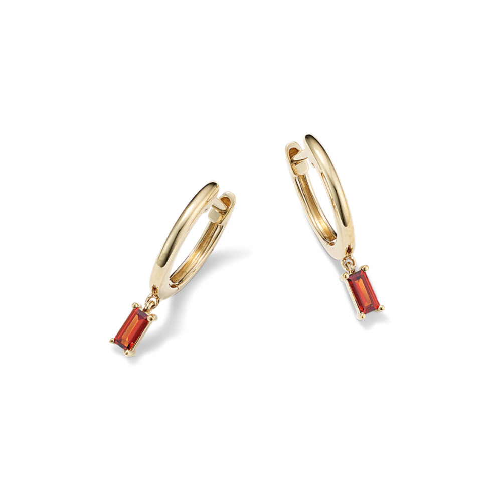 Ravello Garnet Drop Hoops