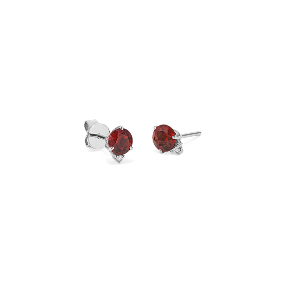 Bondi Garnet & Diamond Studs
