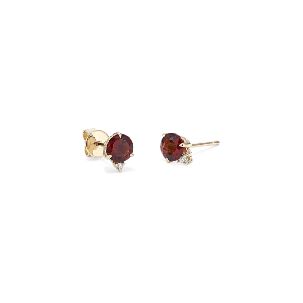 Bondi Garnet & Diamond Studs