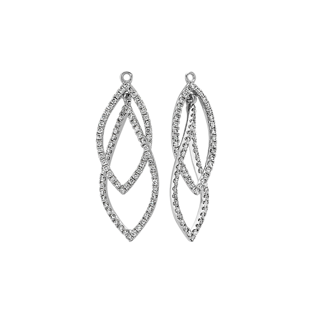 Geometric Round Diamond Earring Jackets