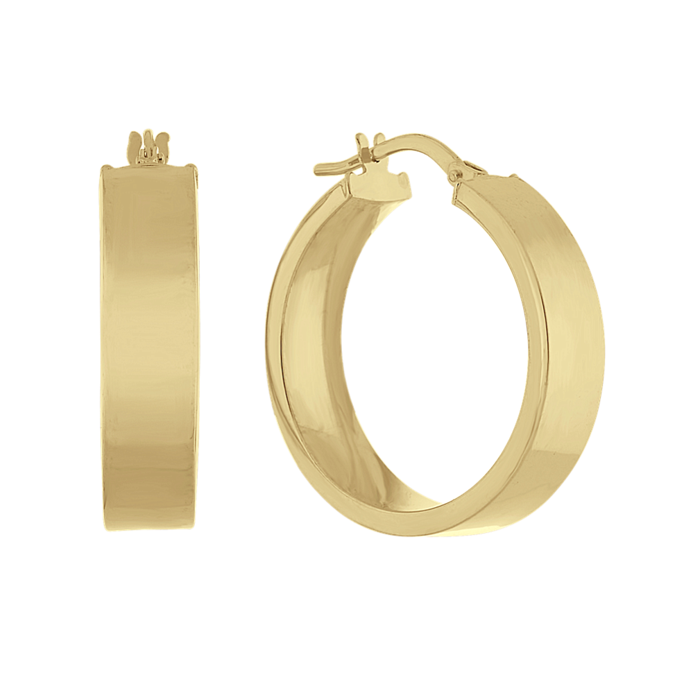 Sunny Hoop Earrings in 14K Yellow Gold